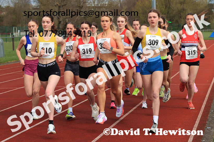 Womens Under-17s Young Athletes 5k, 2026 Northern Mens 12 and Womens 6 Stage Road Relays and Young Athletes 5k, Sheepmount Stadium, Carlisle. Photo: David T. Hewitson/Sports for All Pics